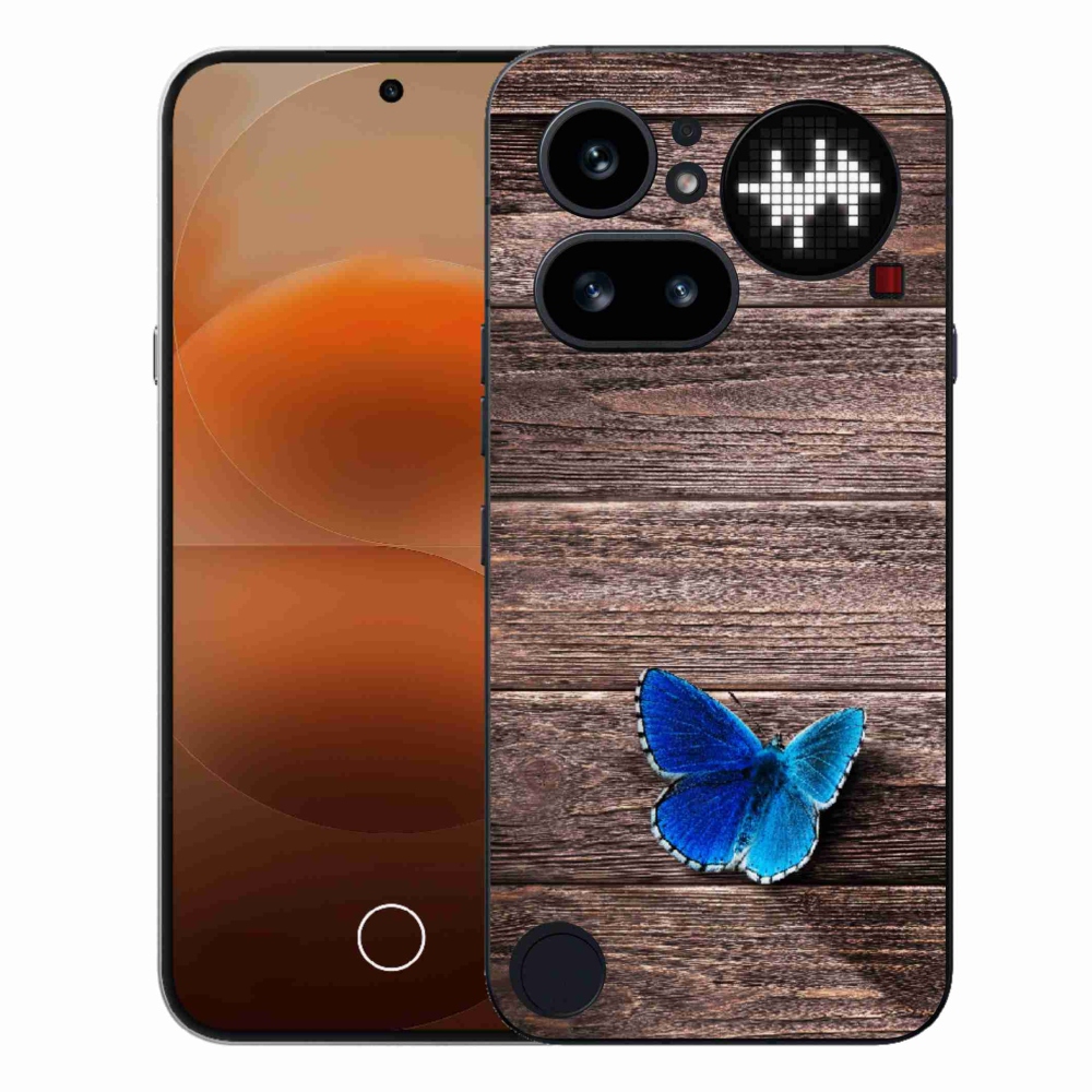 Gélový kryt mmCase na Nothing Phone (4a) - modrý motýľ 1