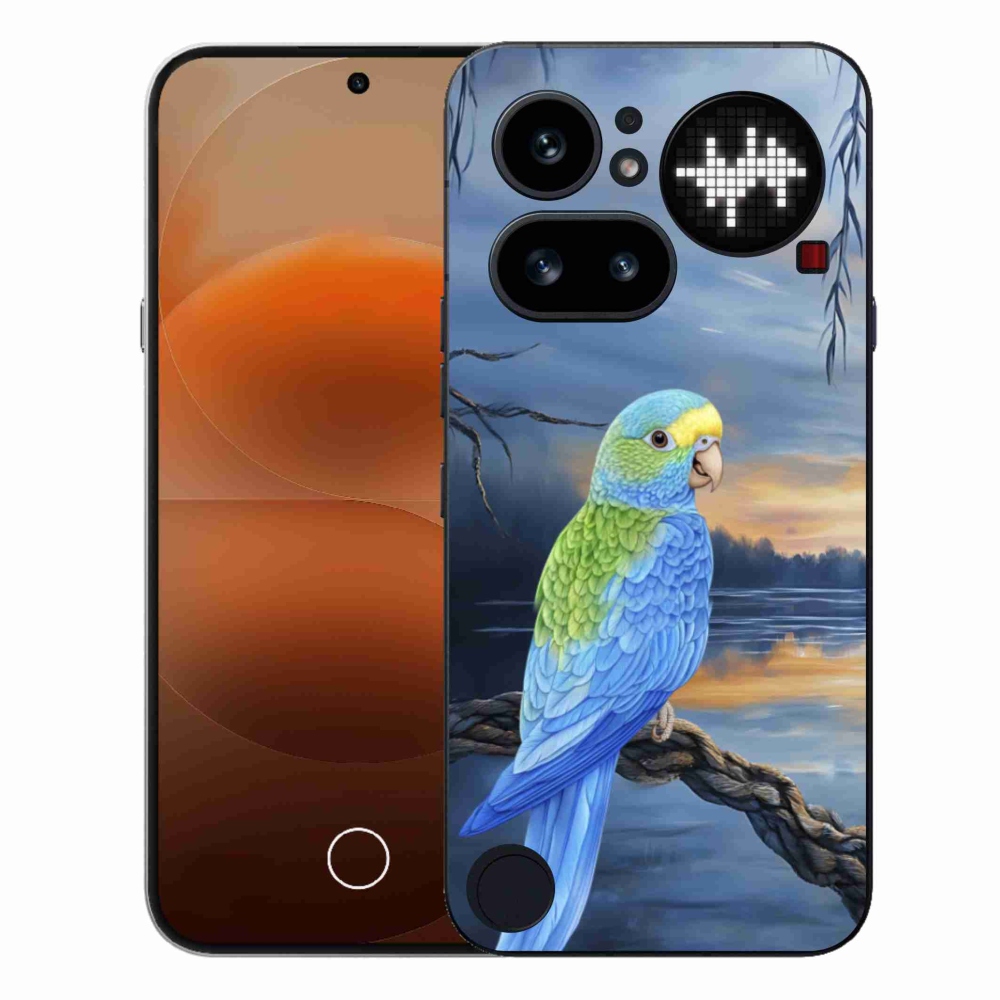 Gélový kryt mmCase na Nothing Phone (4a) - modrý papagáj