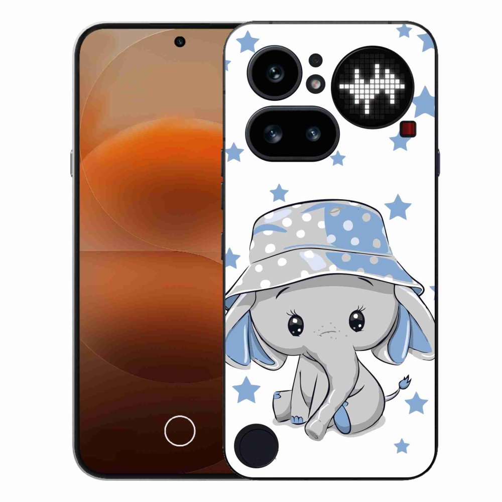 Gélový kryt mmCase na Nothing Phone (4a) - modrý slon