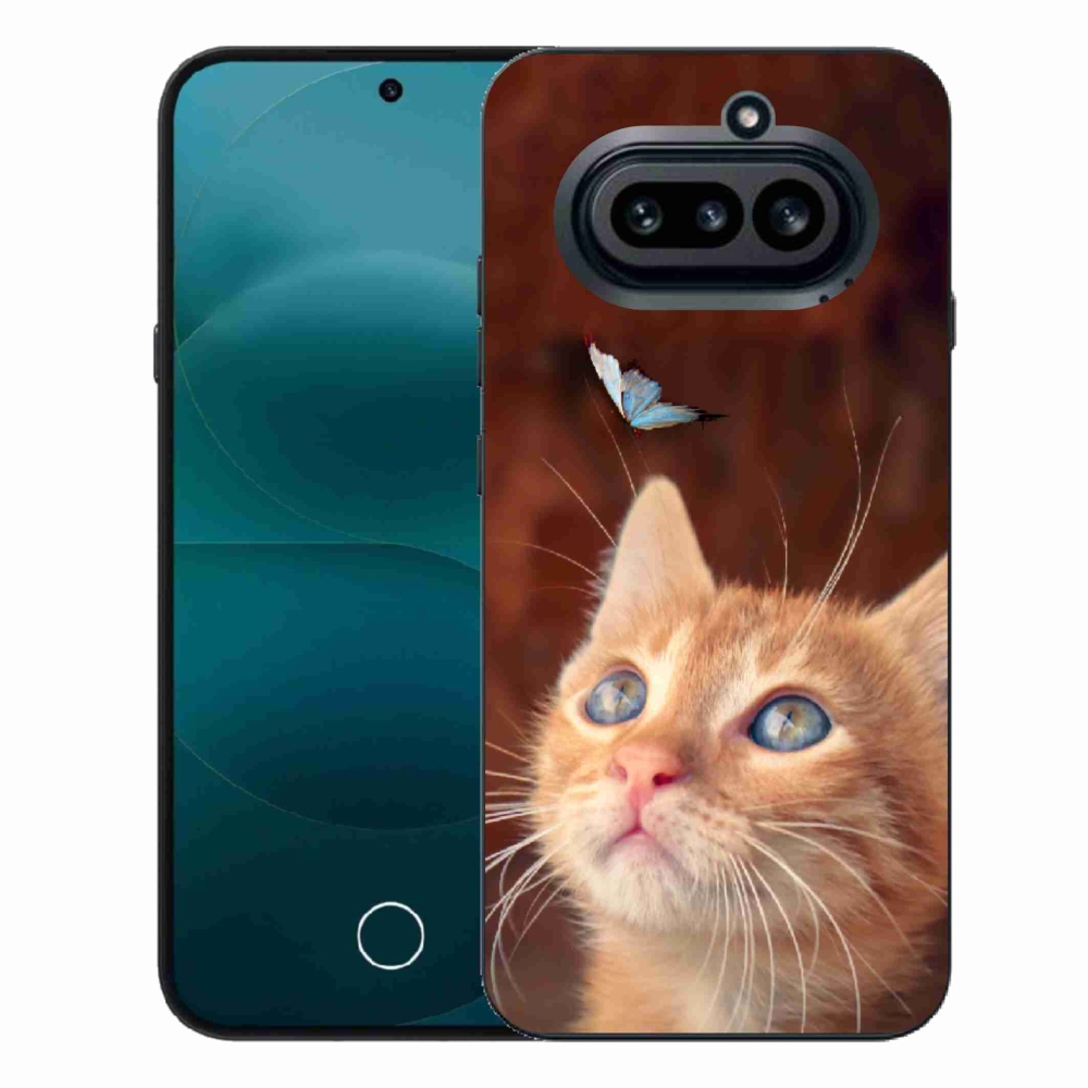 Gélový kryt mmCase na Nothing Phone (4a) - motýľ a mačiatko