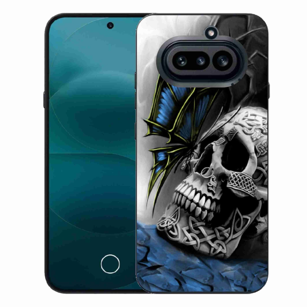 Gélový kryt mmCase na Nothing Phone (4a) - motýľ a lebka