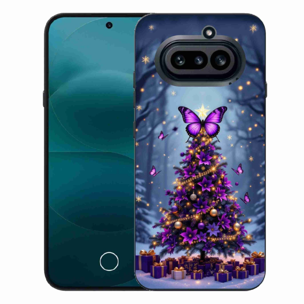 Gélový kryt mmCase na Nothing Phone (4a) - motýlí vianočný stromček