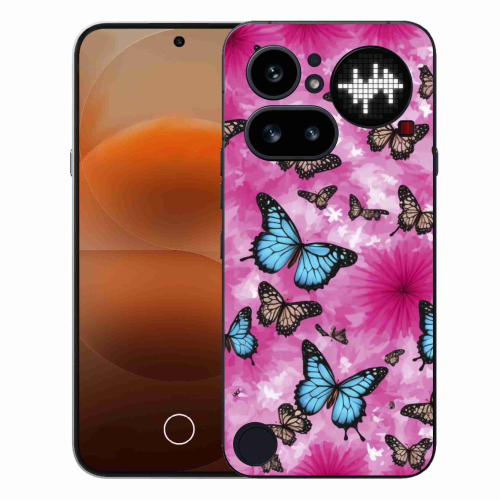 Gélový kryt mmCase na Nothing Phone (4a) - motýlia záhrada