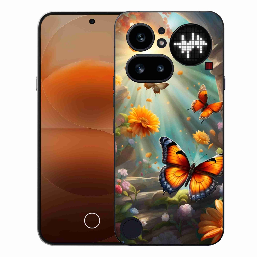 Gélový kryt mmCase na Nothing Phone (4a) - motýlia záhrada 2
