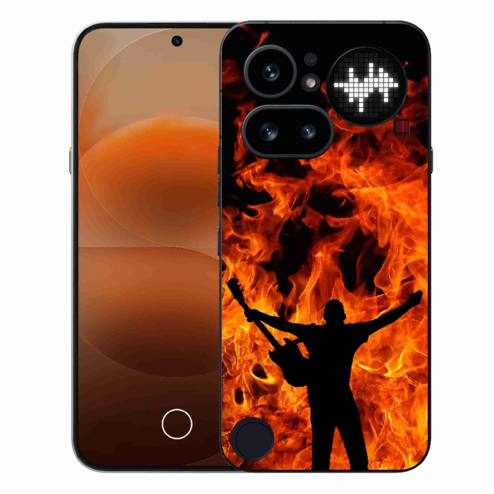 Gélový kryt mmCase na Nothing Phone (4a) - muzikant a oheň