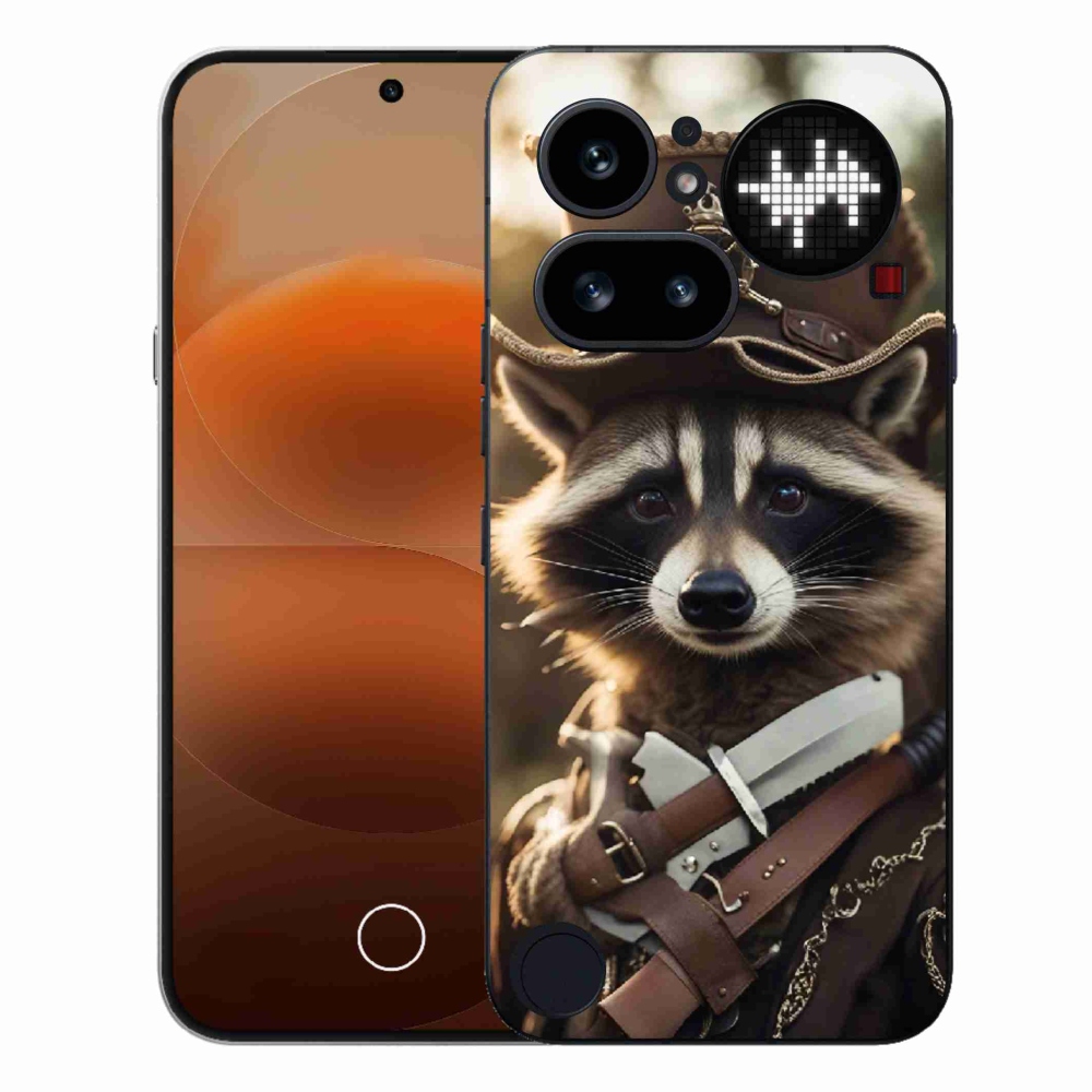 Gélový kryt mmCase na Nothing Phone (4a) - mýval v uniforme