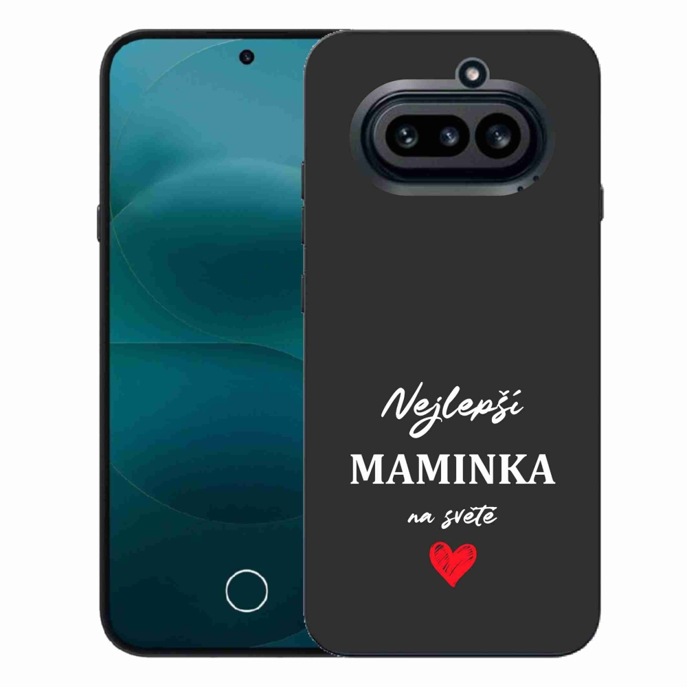 Gélový kryt mmCase na Nothing Phone (4a) - najlepšia mamička 1 čierne pozadie