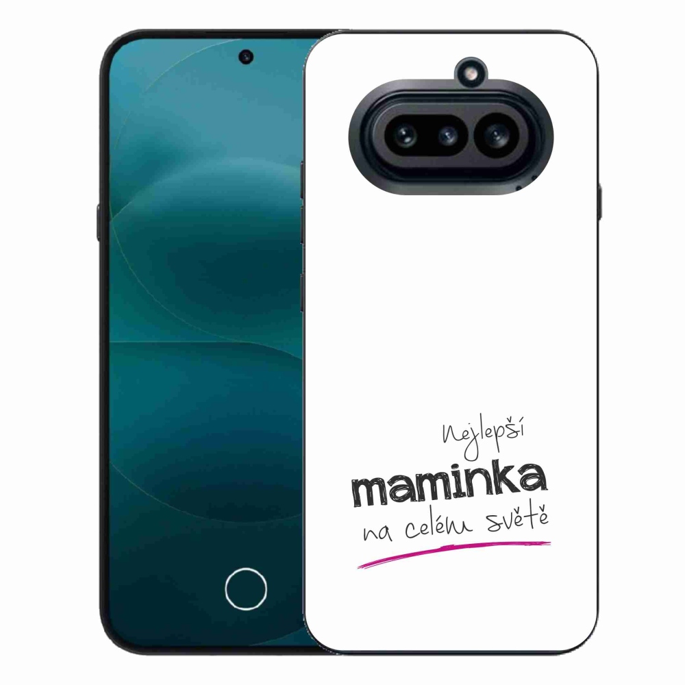 Gélový kryt mmCase na Nothing Phone (4a) - najlepšia mamička 4 biele pozadie