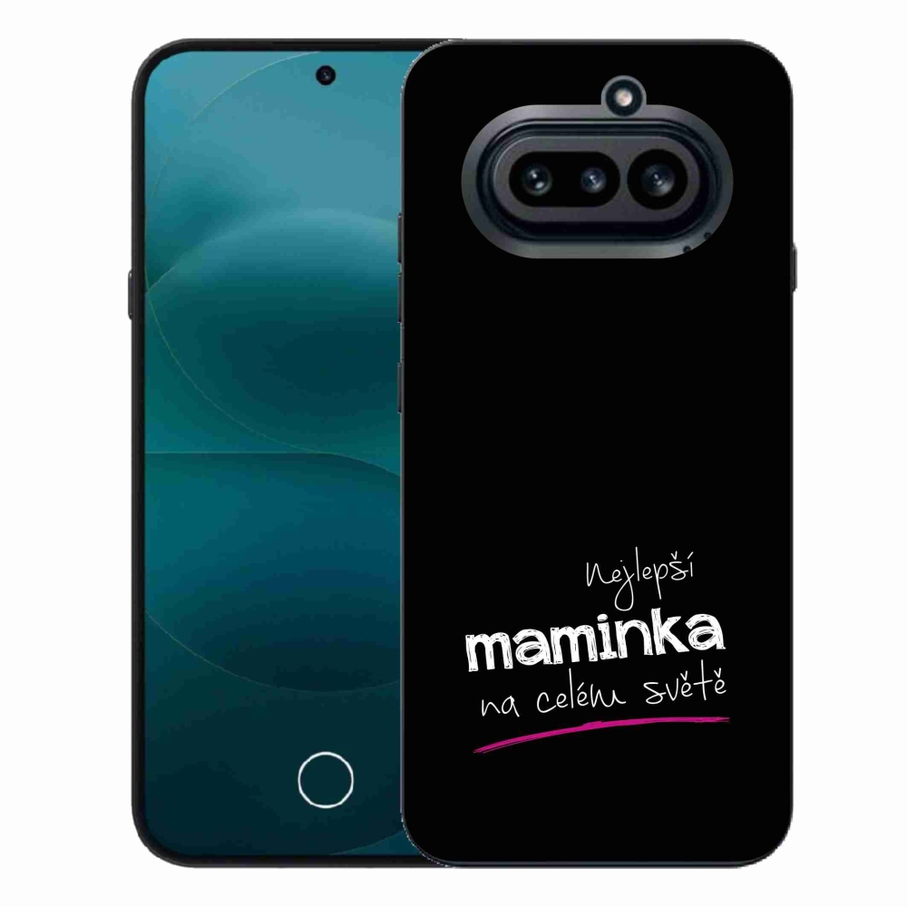 Gélový kryt mmCase na Nothing Phone (4a) - najlepšia mamička 4 čierne pozadie