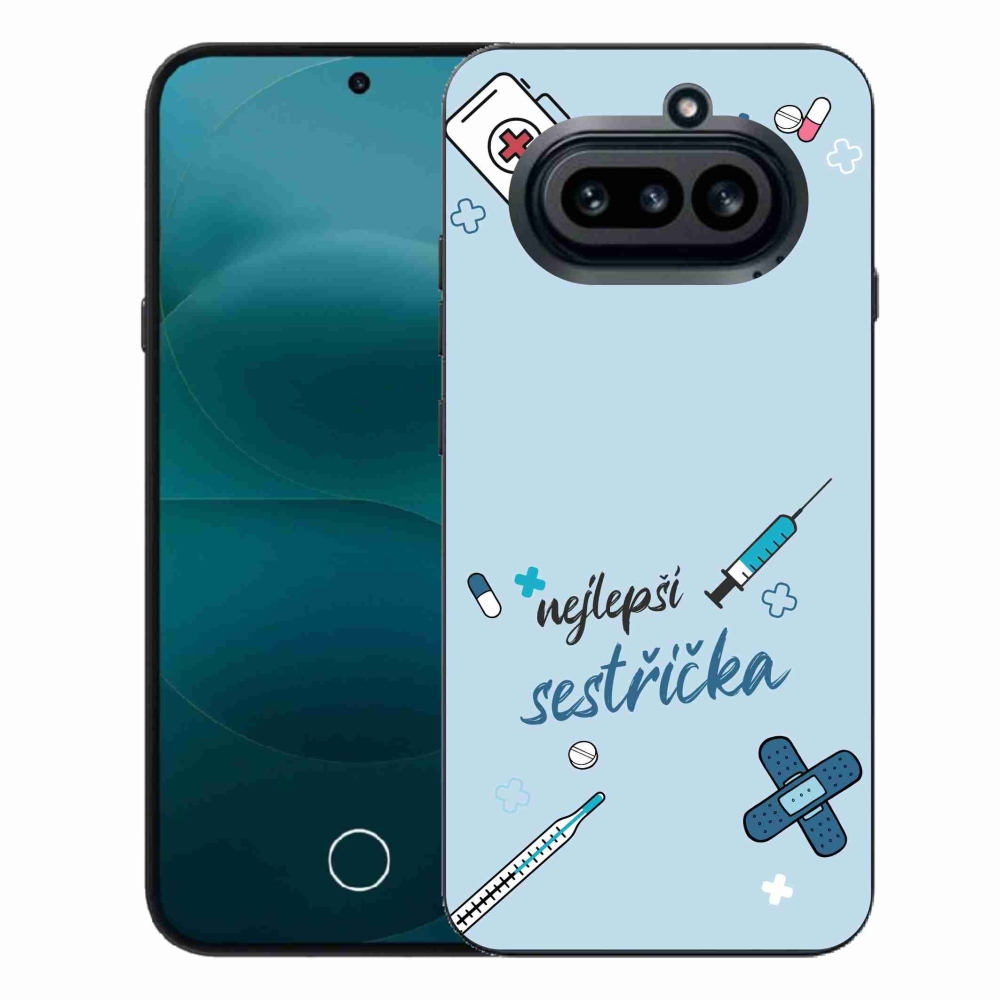 Gélový kryt mmCase na Nothing Phone (4a) - najlepšia sestrička modré pozadie