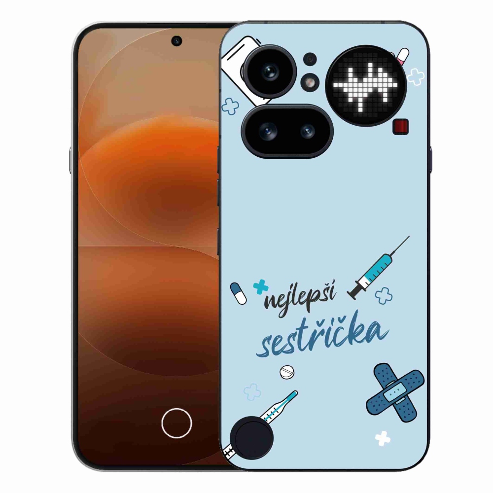Gélový kryt mmCase na Nothing Phone (4a) - najlepšia sestrička modré pozadie