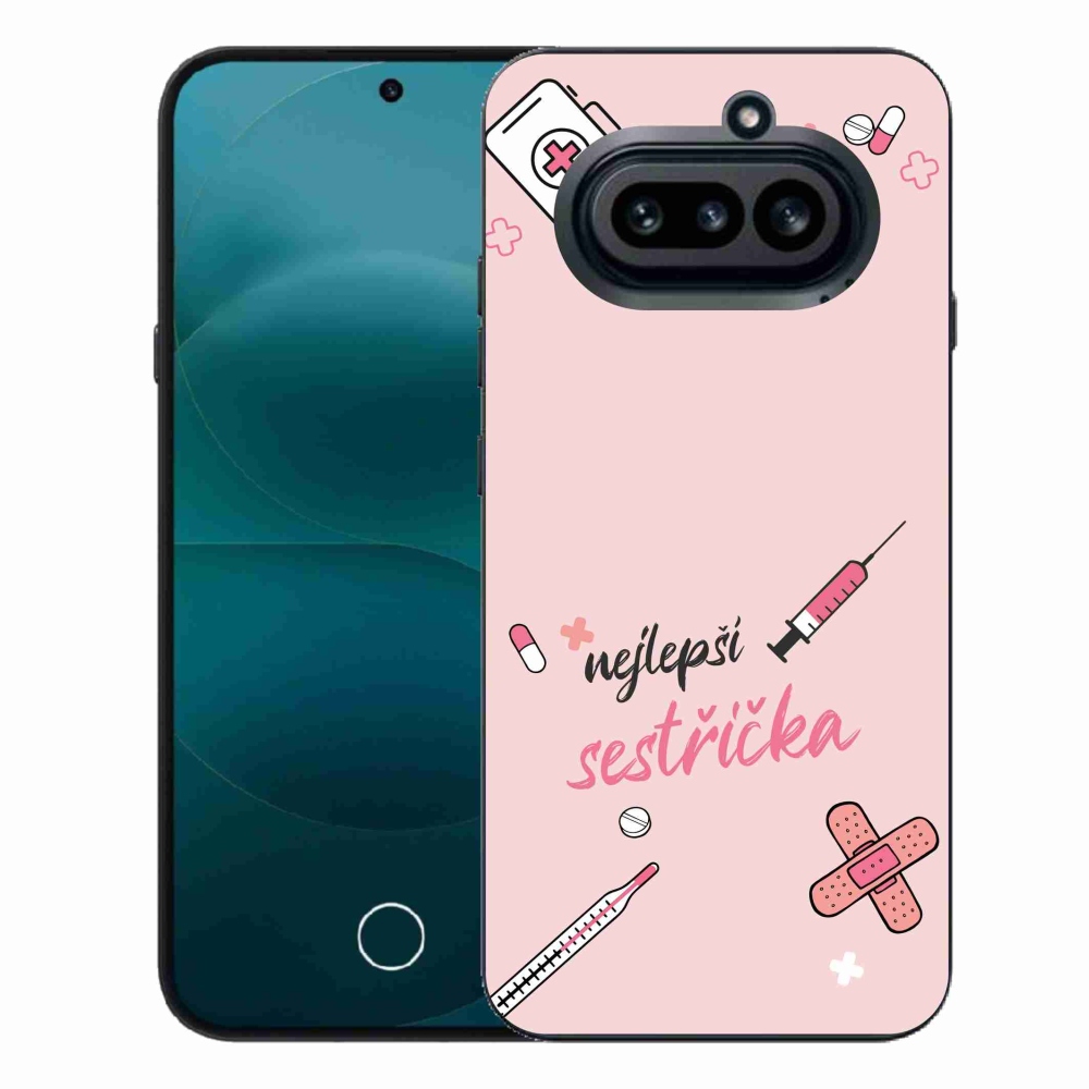 Gélový kryt mmCase na Nothing Phone (4a) - najlepšia sestrička ružové pozadie