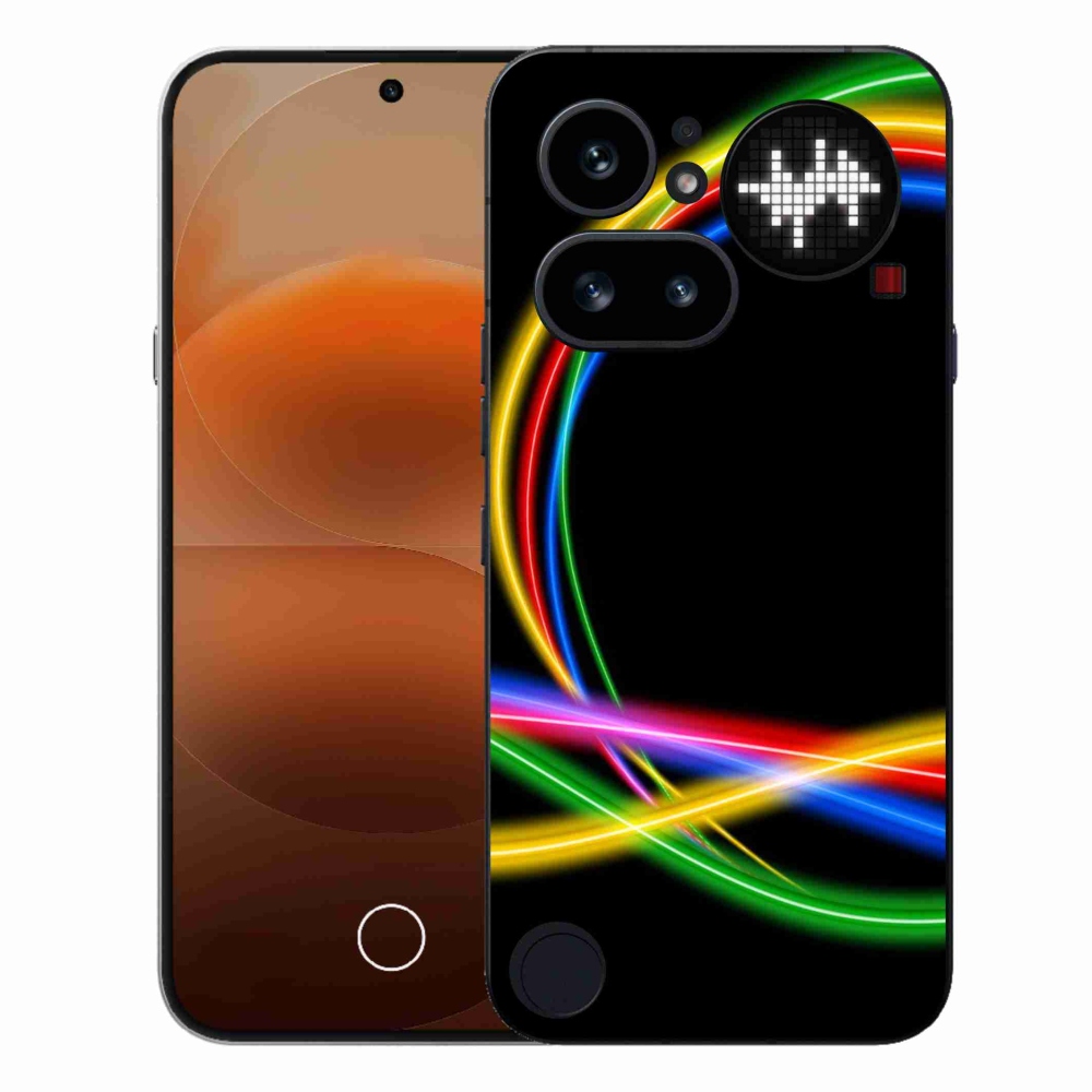 Gélový kryt mmCase na Nothing Phone (4a) - neónové kruhy