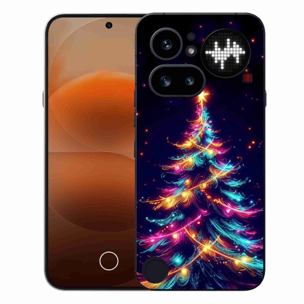 Gélový kryt mmCase na Nothing Phone (4a) - neónový vianočný stromček