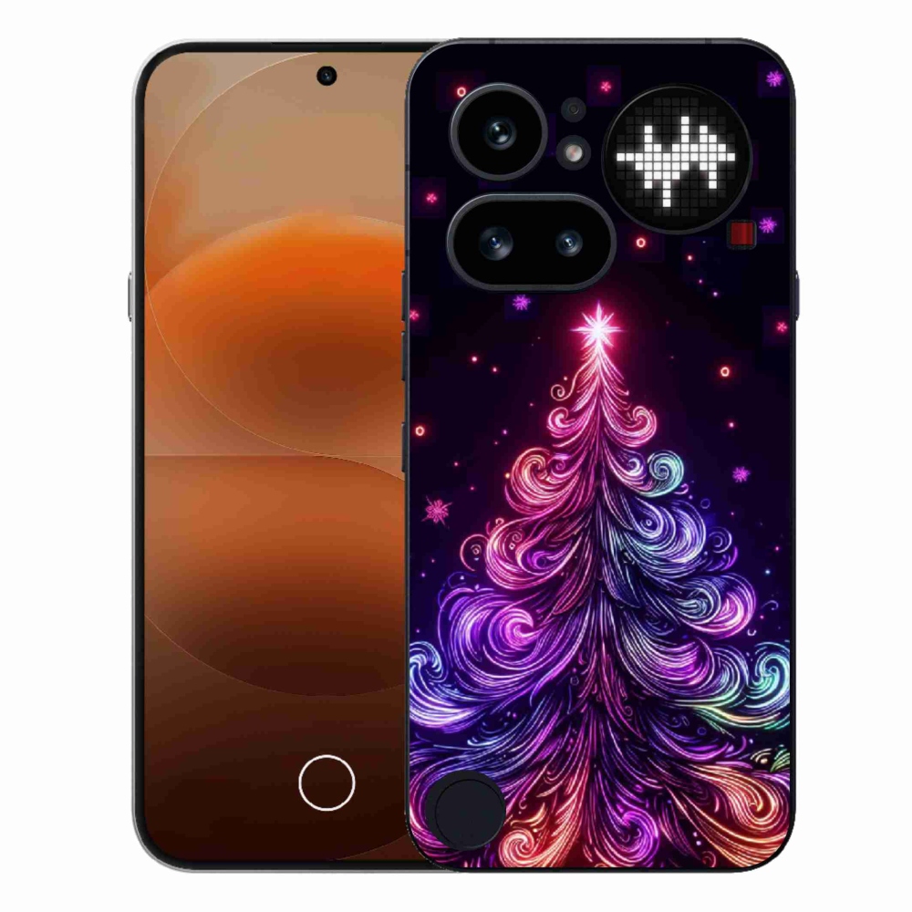 Gélový kryt mmCase na Nothing Phone (4a) - neónový vianočný stromček 1