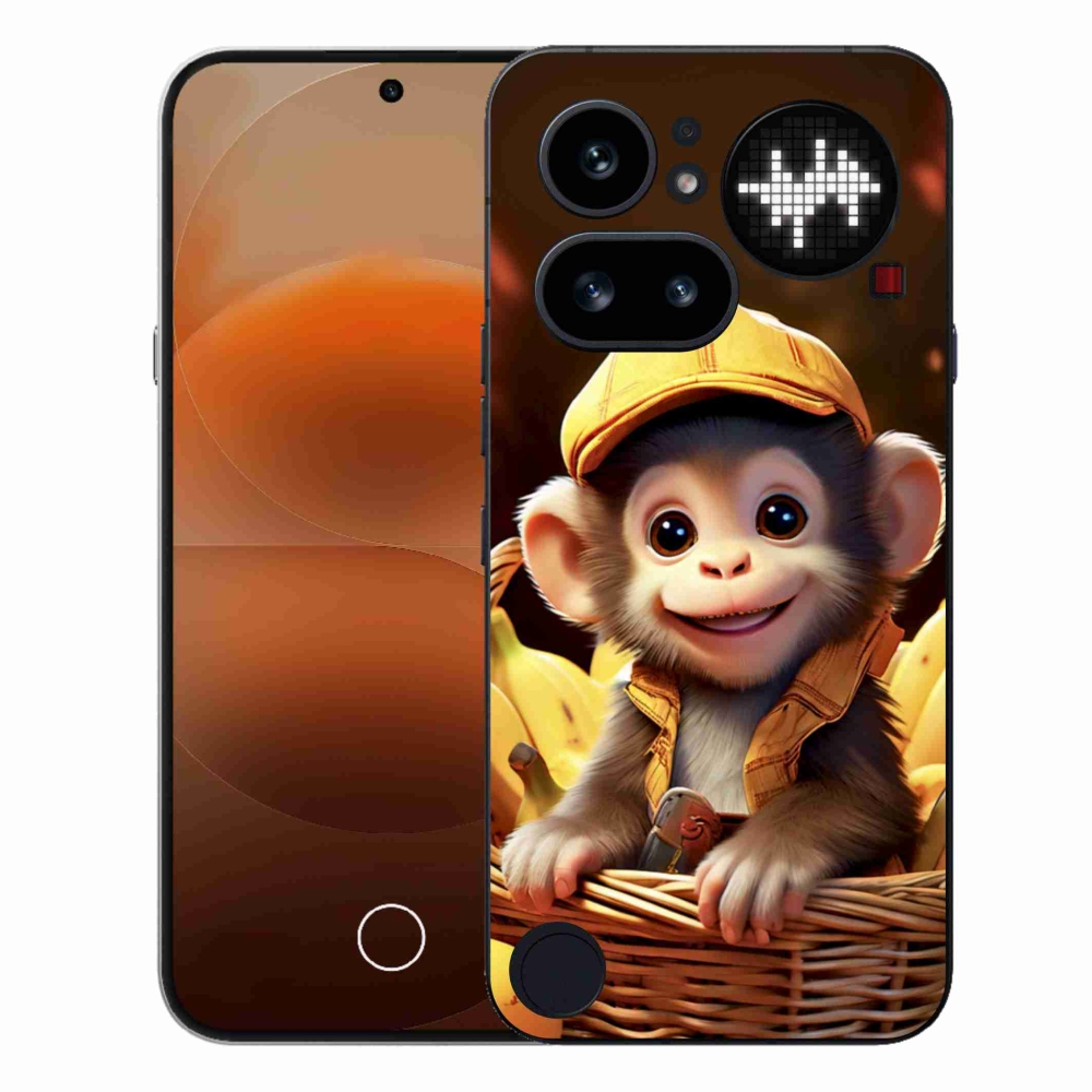 Gélový kryt mmCase na Nothing Phone (4a) - opice v košíku