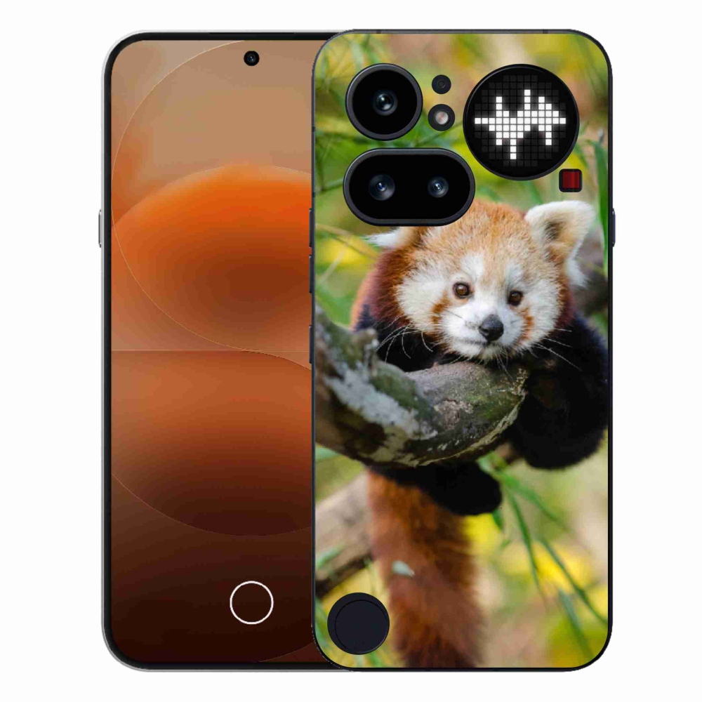 Gélový kryt mmCase na Nothing Phone (4a) - panda červená
