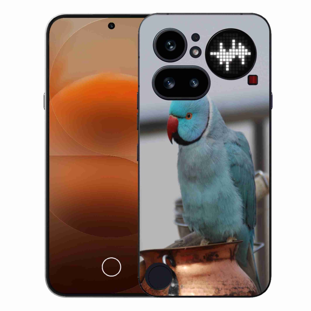 Gélový kryt mmCase na Nothing Phone (4a) - papagáj alexander modrý