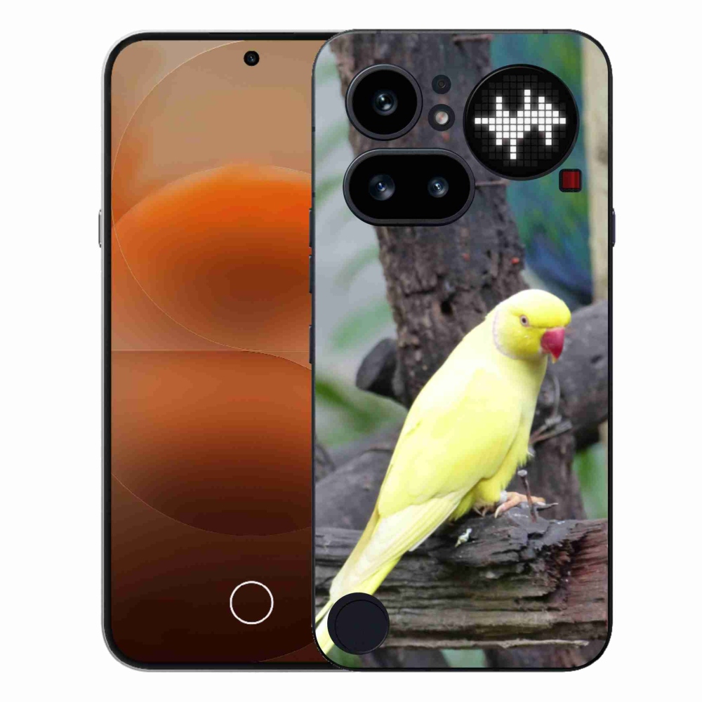 Gélový kryt mmCase na Nothing Phone (4a) - papagáj alexander žltý