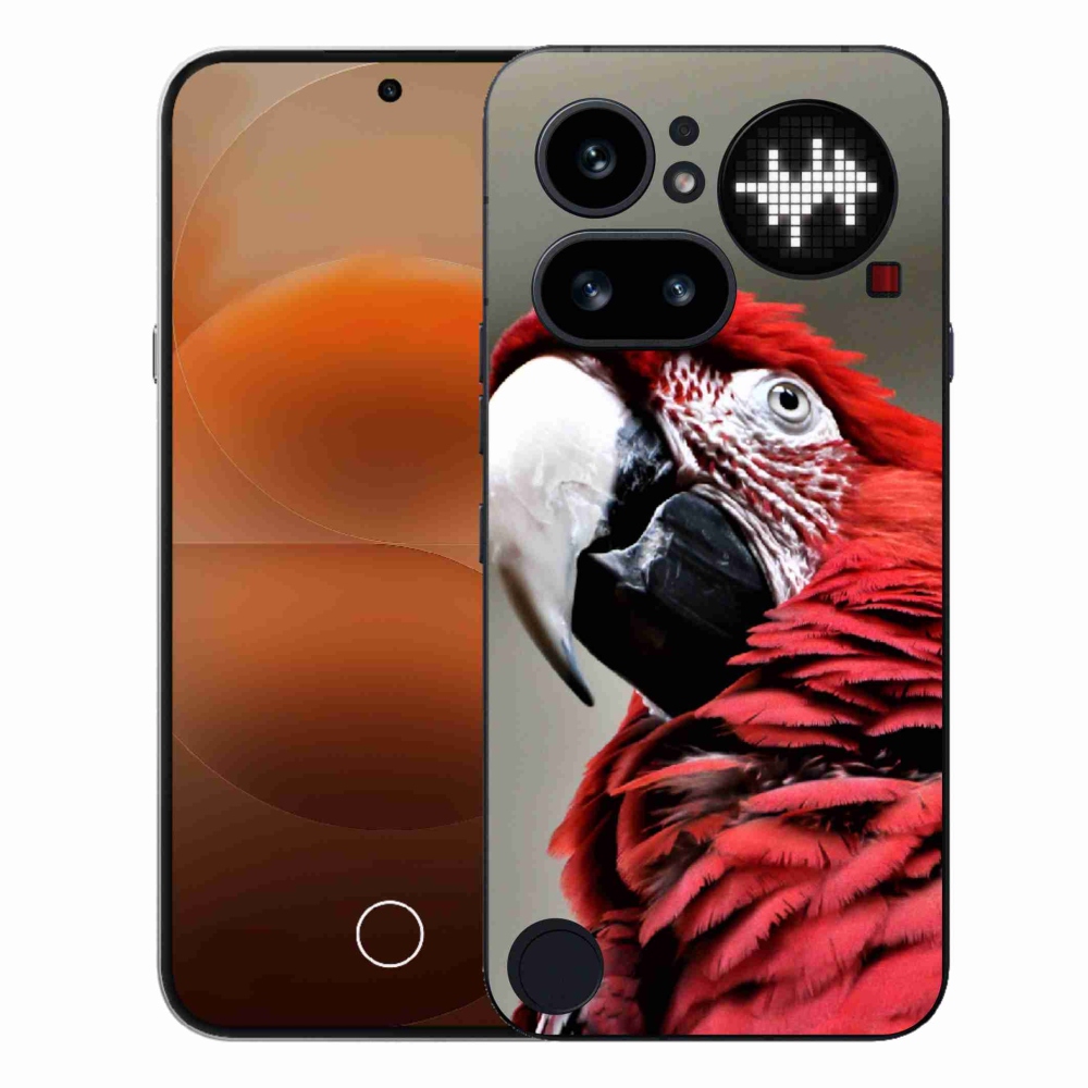 Gélový kryt mmCase na Nothing Phone (4a) - papagáj ara červený