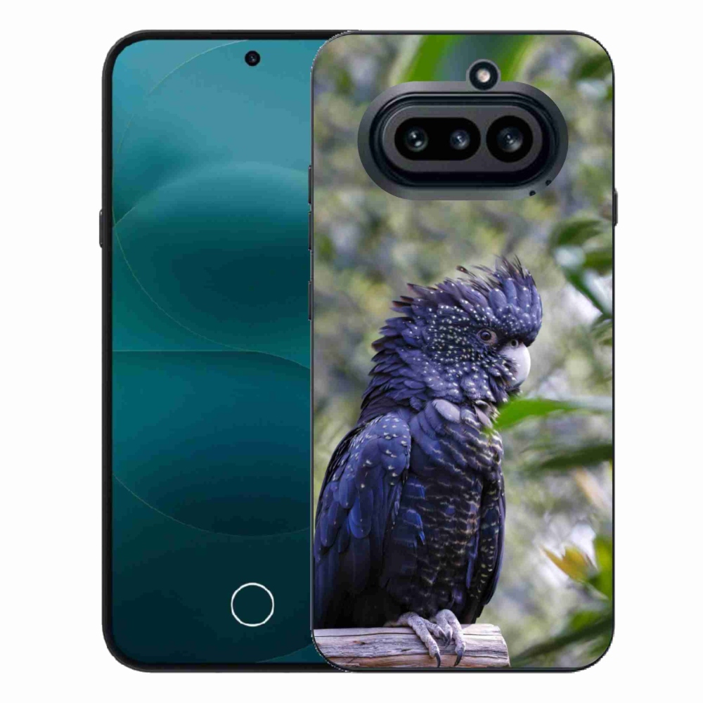 Gélový kryt mmCase na Nothing Phone (4a) - papagáj kakadu čierny