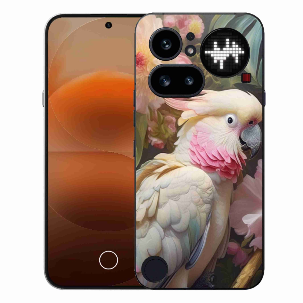 Gélový kryt mmCase na Nothing Phone (4a) - papagáj kakadu ružový 2