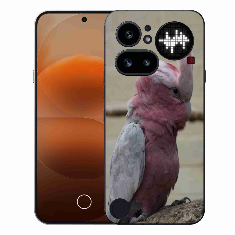 Gélový kryt mmCase na Nothing Phone (4a) - papagáj kakadu ružový