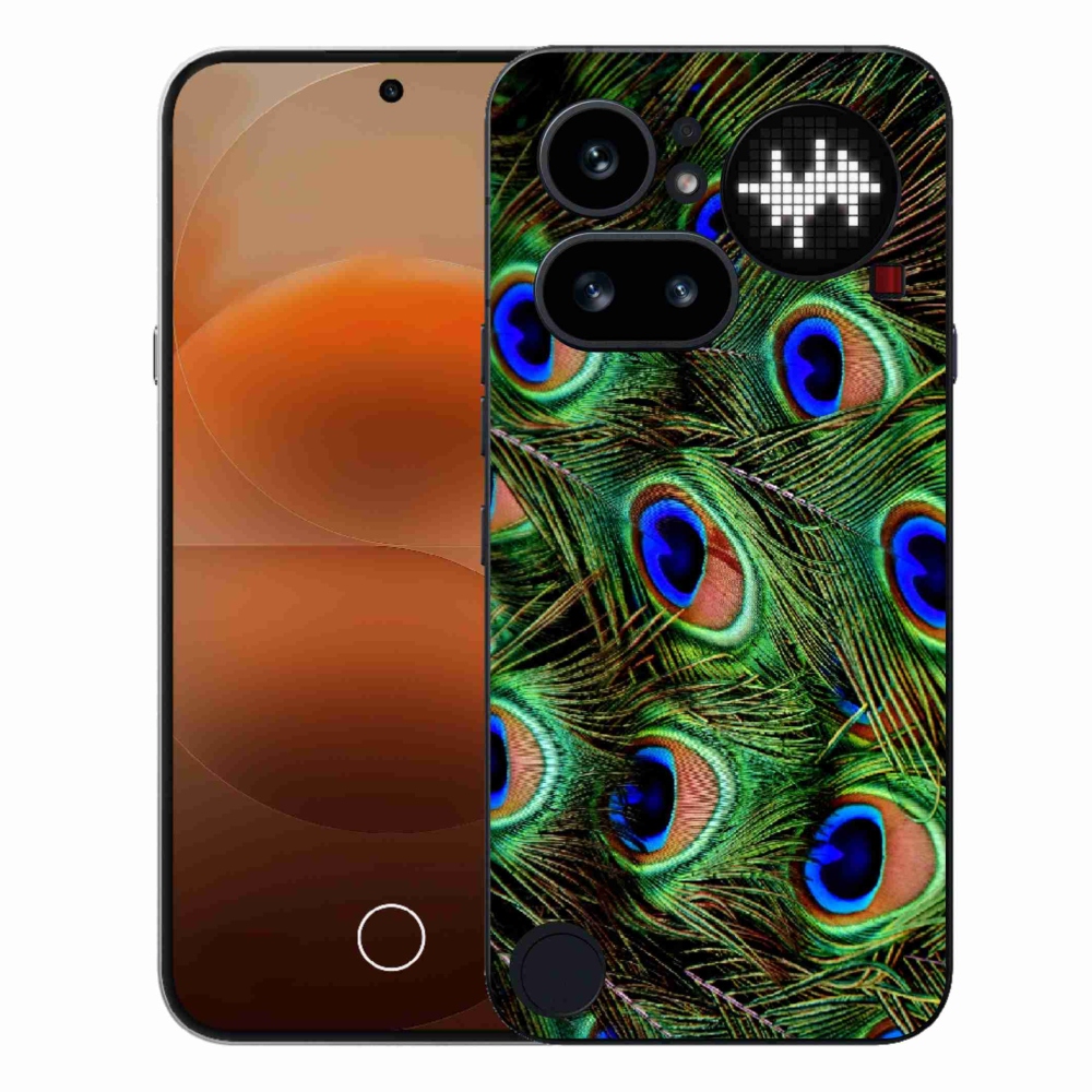 Gélový kryt mmCase na Nothing Phone (4a) - pávie perie