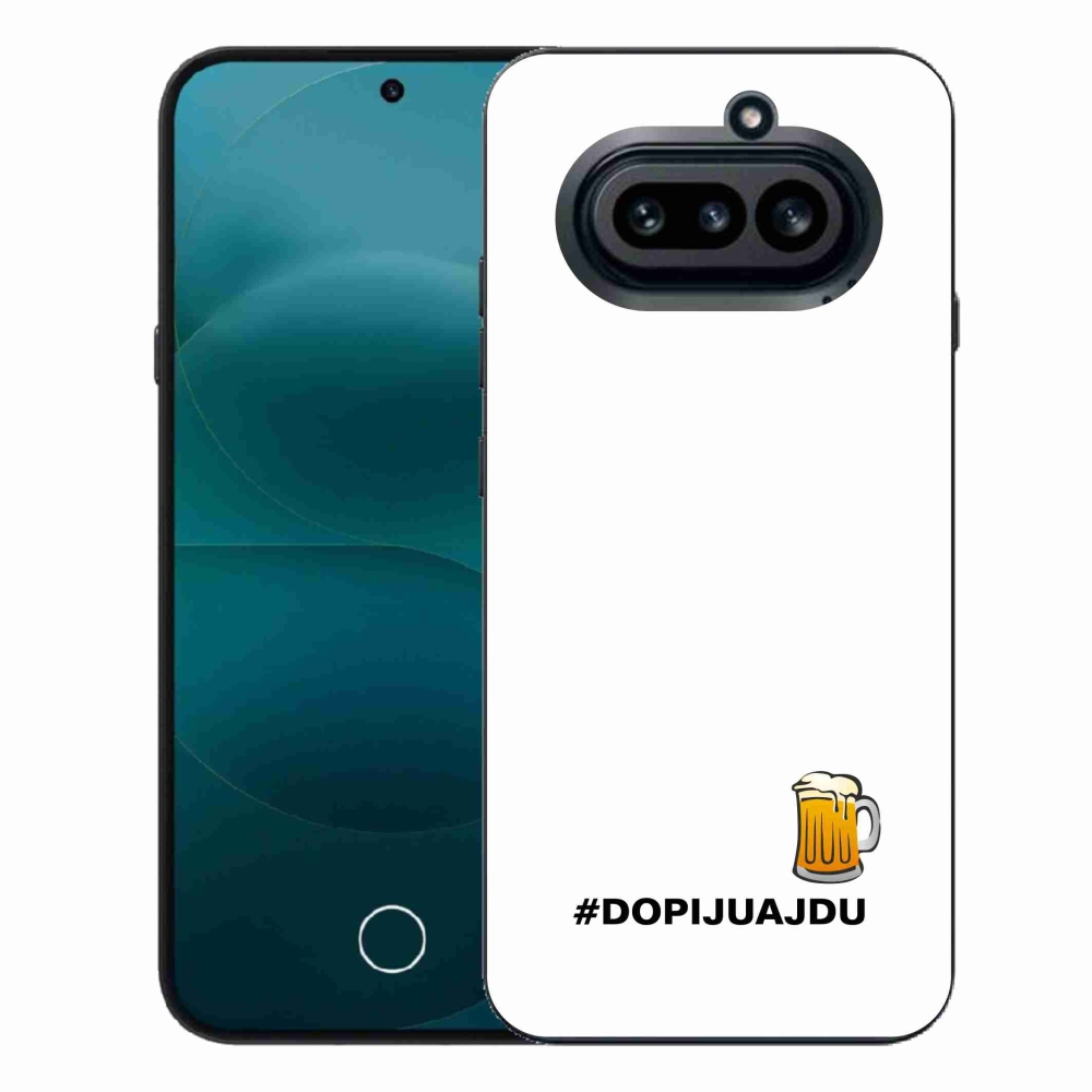 Gélový kryt mmCase na Nothing Phone (4a) - pivný motív 1 biele pozadie