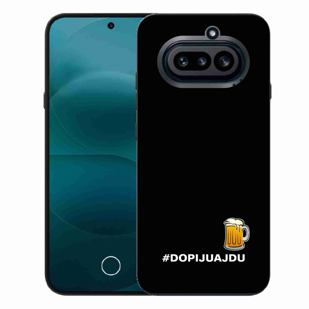 Gélový kryt mmCase na Nothing Phone (4a) - pivný motív 1 čierne pozadie