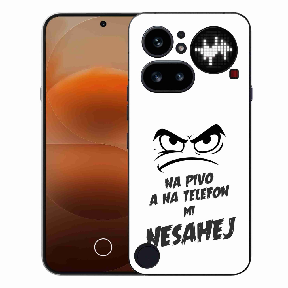 Gélový kryt mmCase na Nothing Phone (4a) - pivný motív 2 biele pozadie