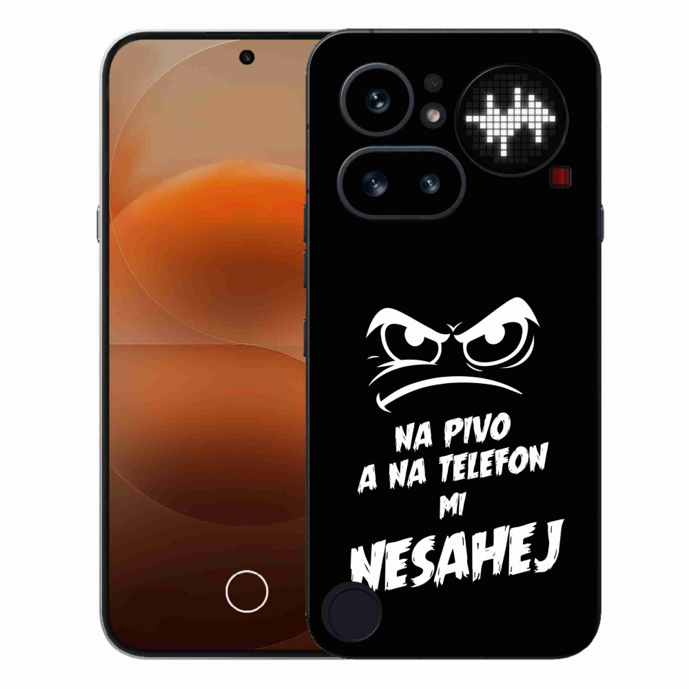Gélový kryt mmCase na Nothing Phone (4a) - pivný motív 2 čierne pozadie