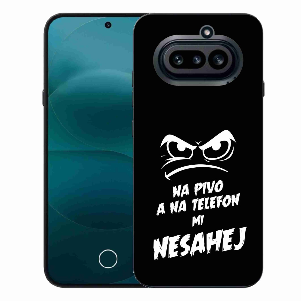 Gélový kryt mmCase na Nothing Phone (4a) - pivný motív 2 čierne pozadie