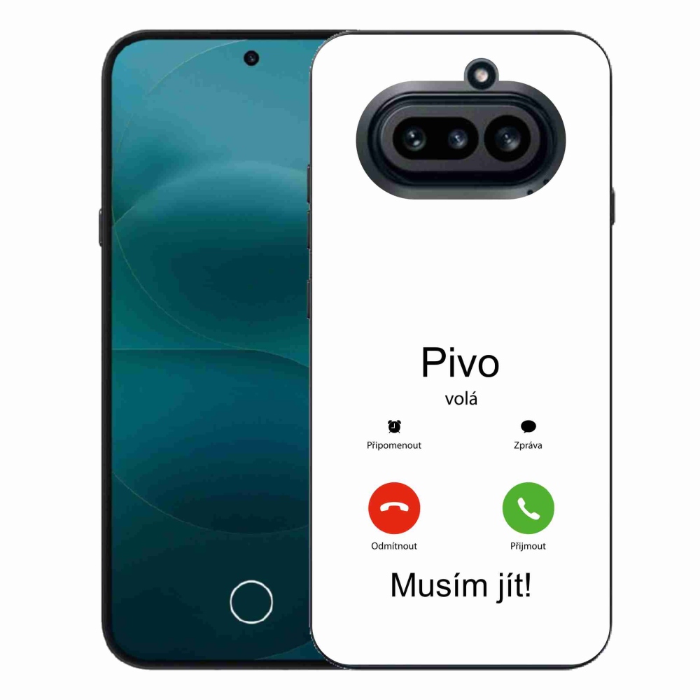 Gélový kryt mmCase na Nothing Phone (4a) - pivo volá biele pozadie