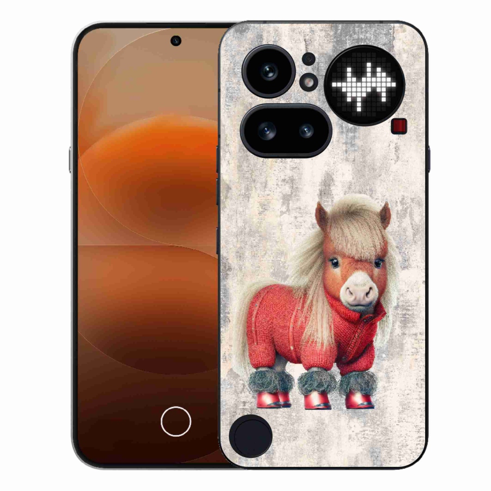 Gélový kryt mmCase na Nothing Phone (4a) - poník vo svetri
