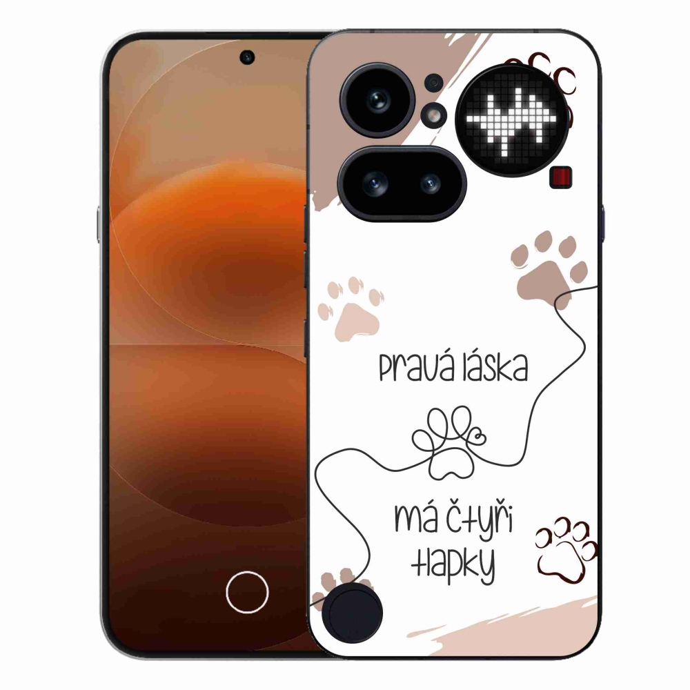 Gélový kryt mmCase na Nothing Phone (4a) - psí motív 1 biele pozadie