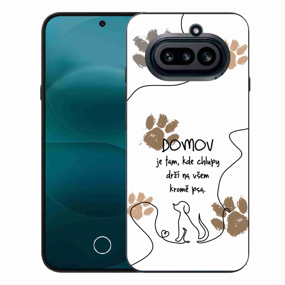 Gélový kryt mmCase na Nothing Phone (4a) - psí motív biele pozadie