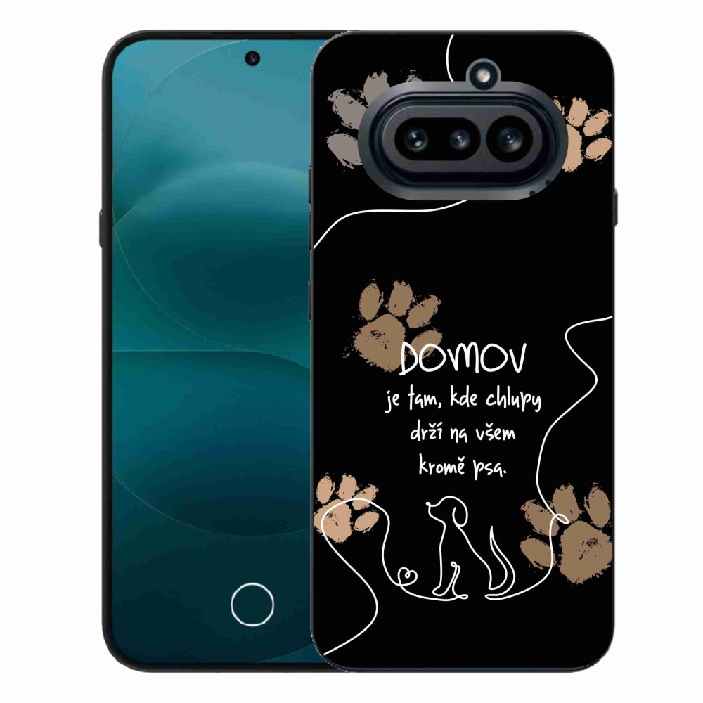 Gélový kryt mmCase na Nothing Phone (4a) - psí motív čierne pozadie