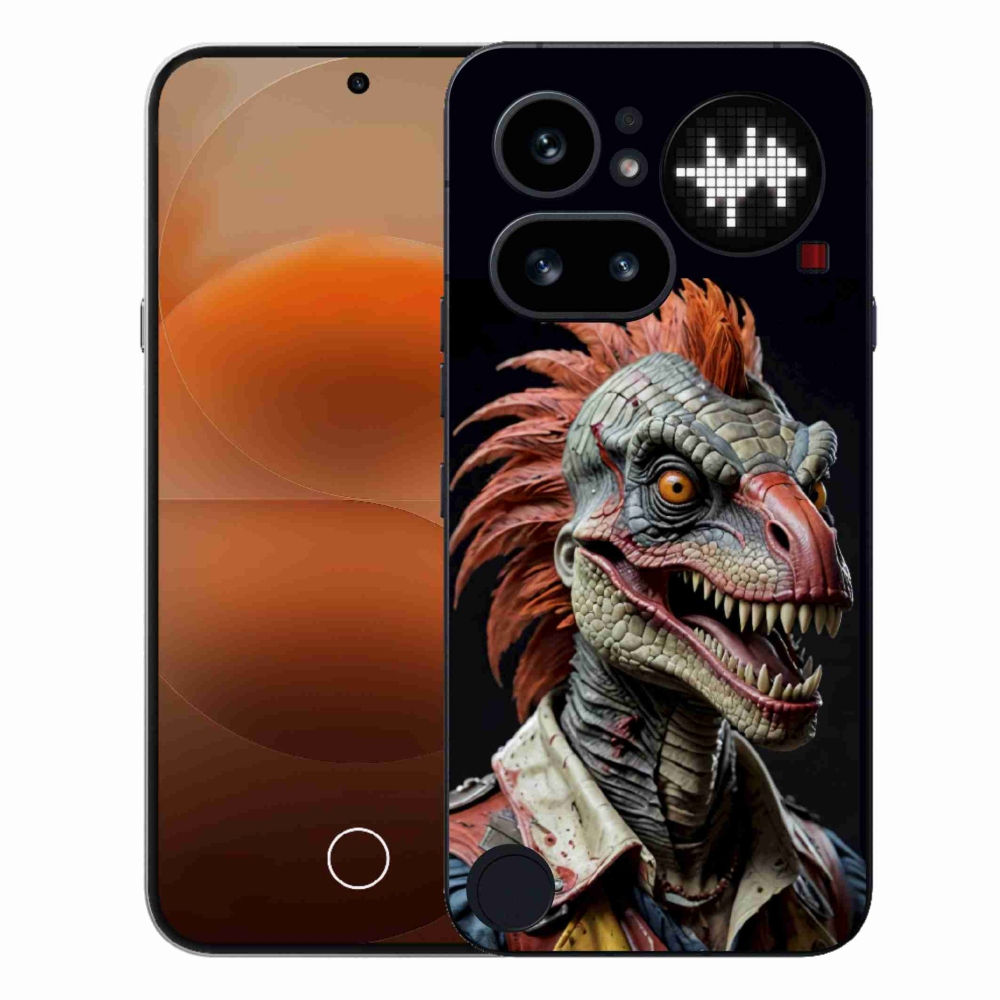 Gélový kryt mmCase na Nothing Phone (4a) - punk dinosaurus