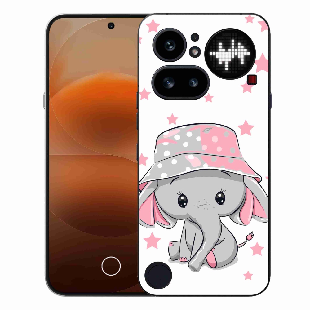 Gélový kryt mmCase na Nothing Phone (4a) - ružový slon