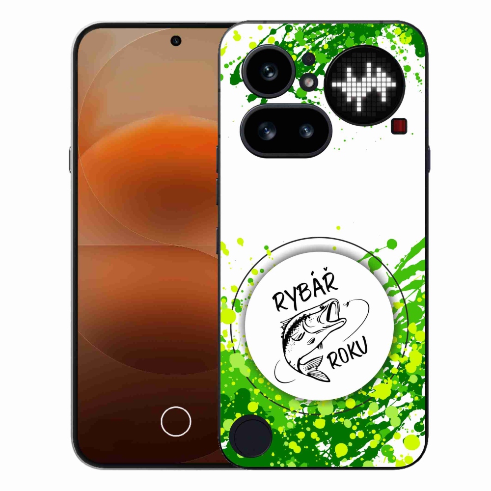 Gélový kryt mmCase na Nothing Phone (4a) - rybár roka biele pozadie