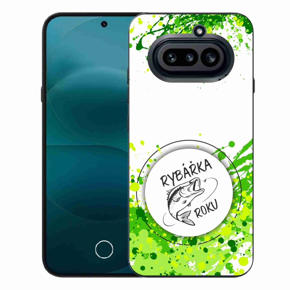 Gélový kryt mmCase na Nothing Phone (4a) - rybárka roku biele pozadie