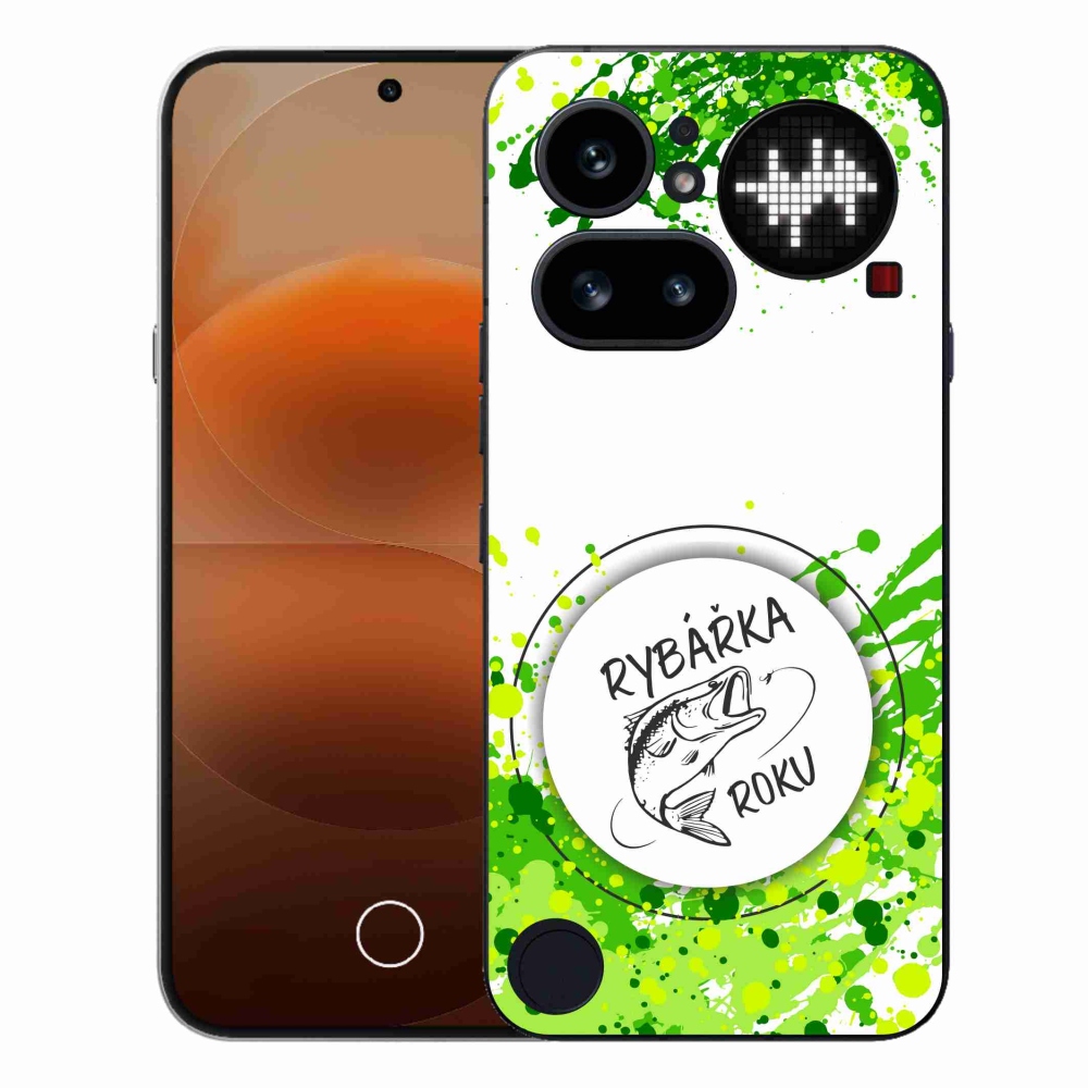 Gélový kryt mmCase na Nothing Phone (4a) - rybárka roku biele pozadie
