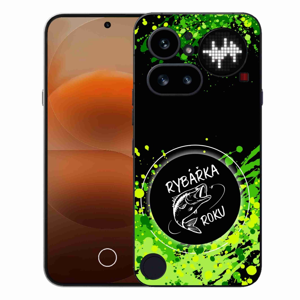 Gélový kryt mmCase na Nothing Phone (4a) - rybárka roku čierne pozadie