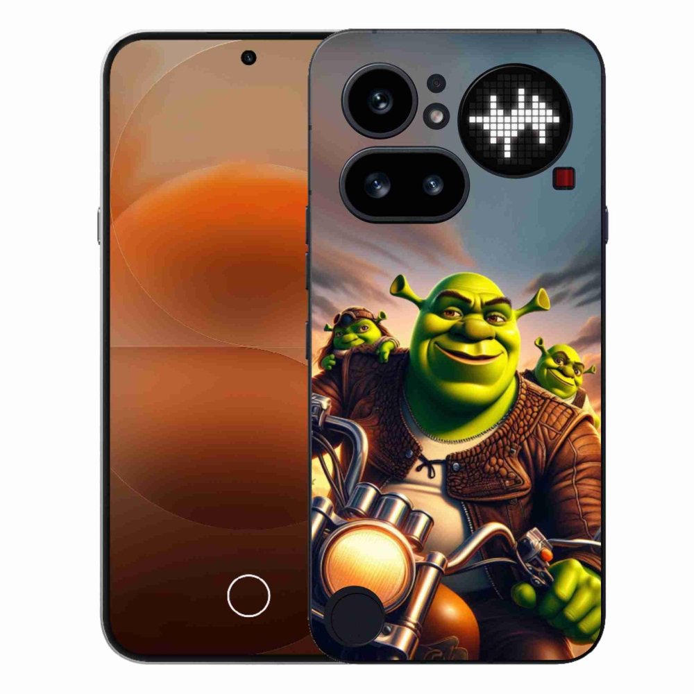 Gélový kryt mmCase na Nothing Phone (4a) - shrek na motorke