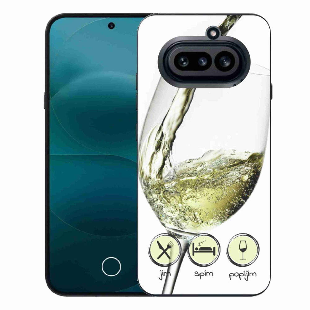 Gélový kryt mmCase na Nothing Phone (4a) - pohár vína bielej
