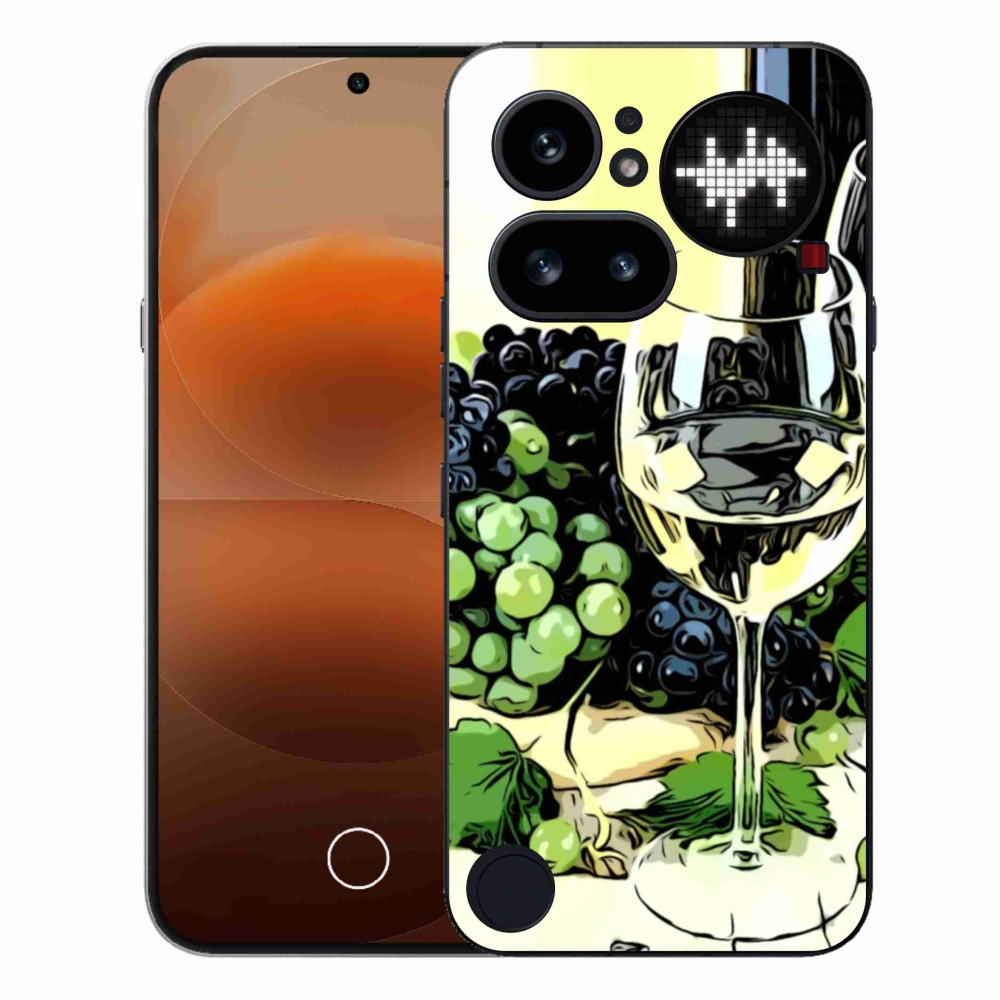 Gélový kryt mmCase na Nothing Phone (4a) - pohár vína