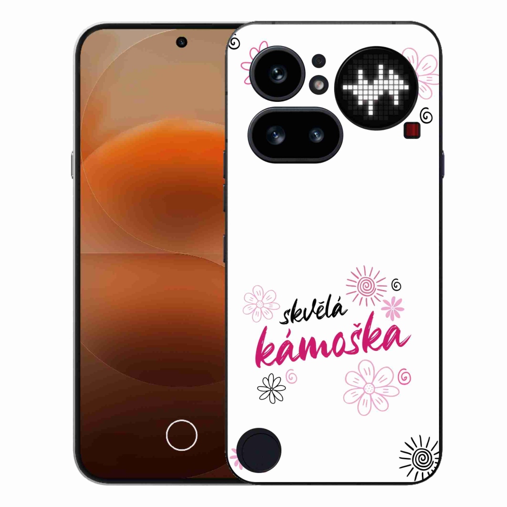 Gélový kryt mmCase na Nothing Phone (4a) - skvelá kamoška biele pozadie
