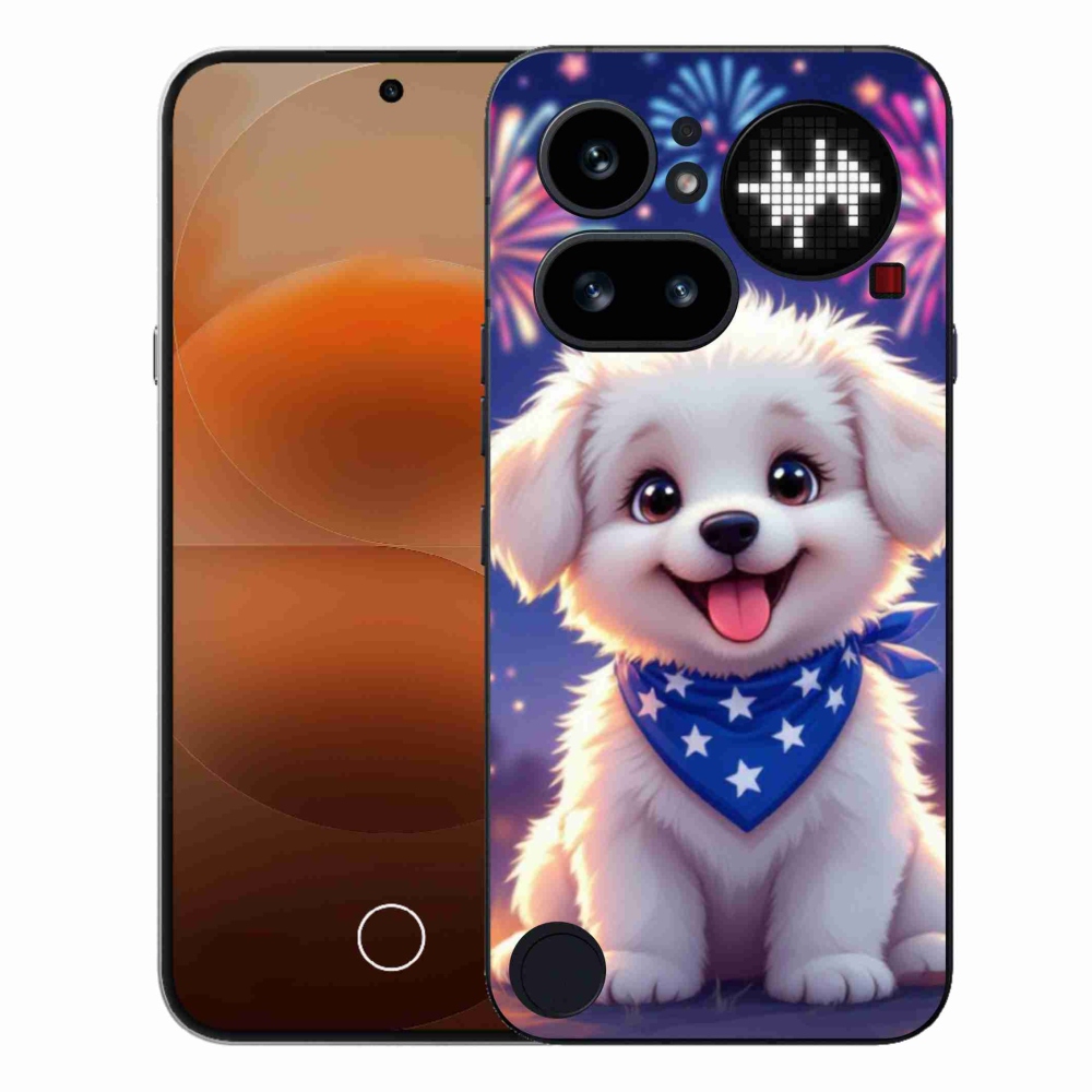 Gélový kryt mmCase na Nothing Phone (4a) - slávnostné šteňa