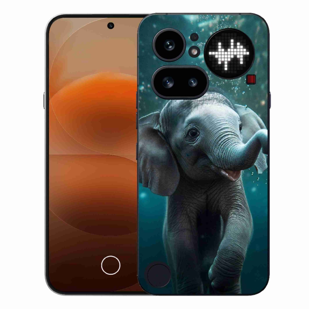Gélový kryt mmCase na Nothing Phone (4a) - sloník pod vodou